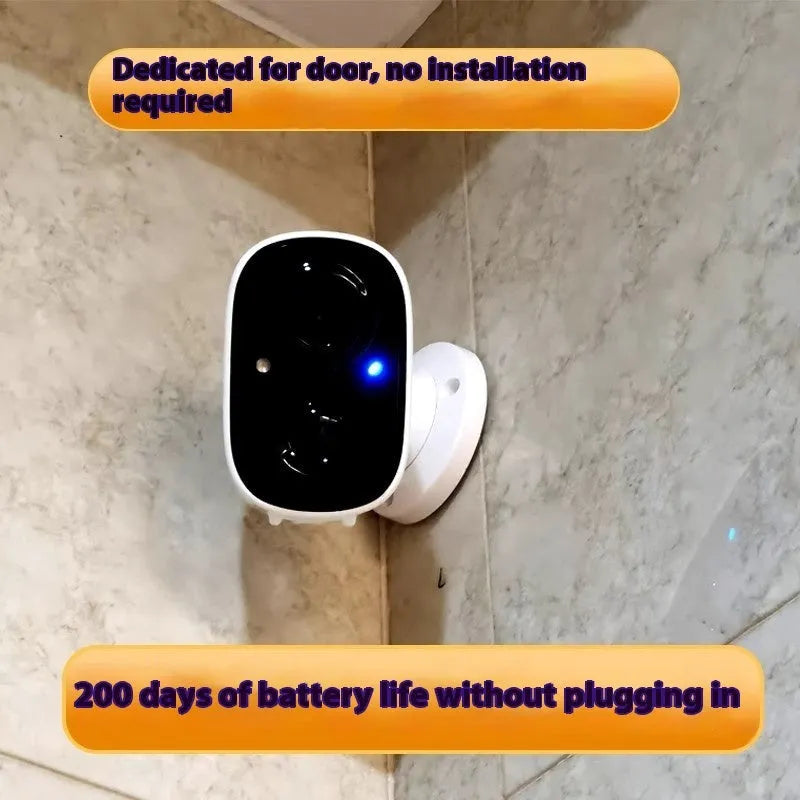 Battery-powered wireless Wi-Fi indoor surveillance camera with 1.2-inch ball design