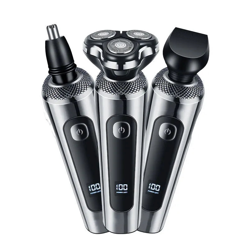 Digital USB rechargeable beard scraper with LED display and washable design