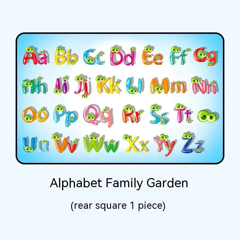 Retractable magnetic car sunshade with silver coating and cartoon animal letter patterns