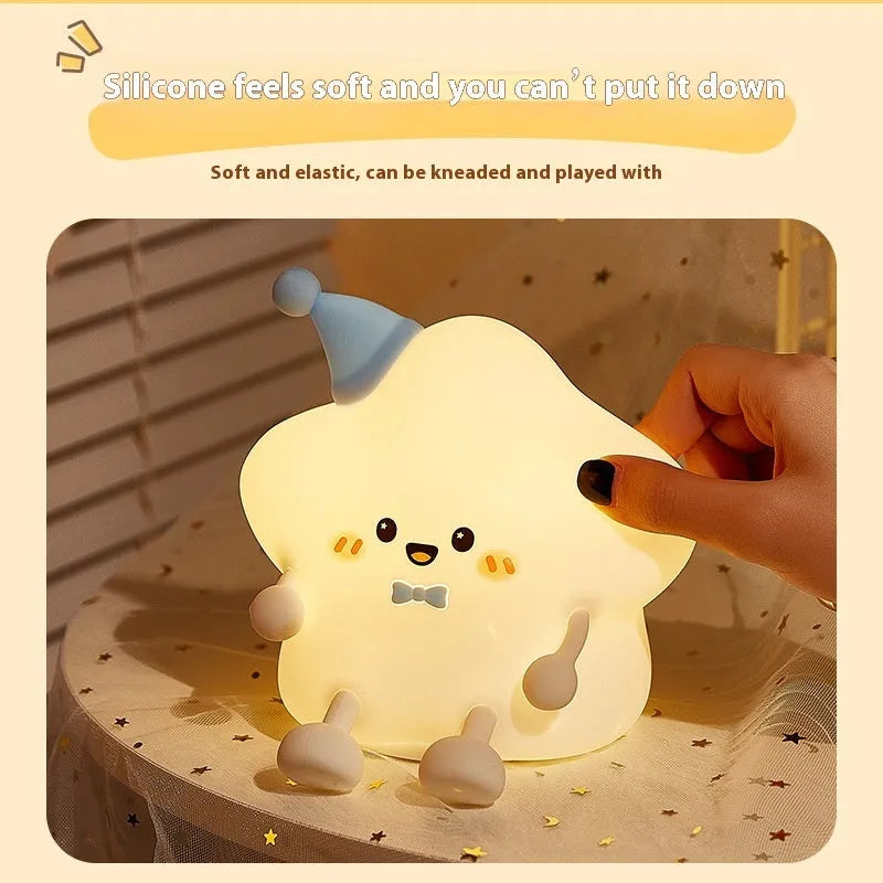 Cute Timing XINGX Pat night light in geometric cartoon style with 2W LED, 136x136x138mm, cord-free USB rechargeable