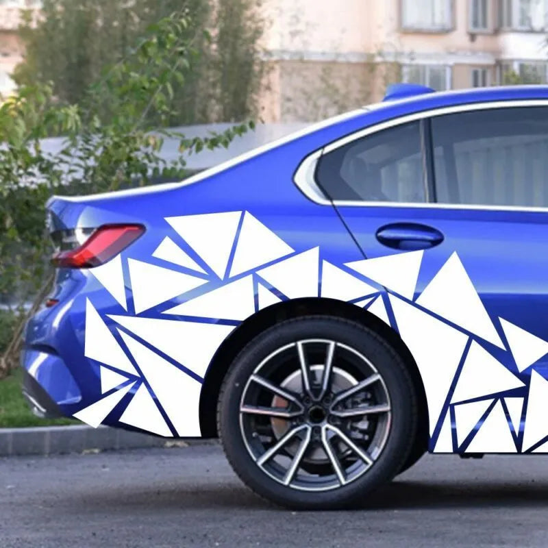 Large roll of black geometric pattern car modification sticker vinyl for vehicle body panels