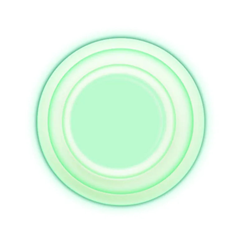 Silicone car door shock absorber pad in black and luminous variants measuring 20mm diameter