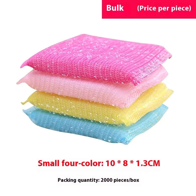 Fine stripe dishwashing sponge mop in macaron mixed colours showing pinstripe fabric texture and compact design