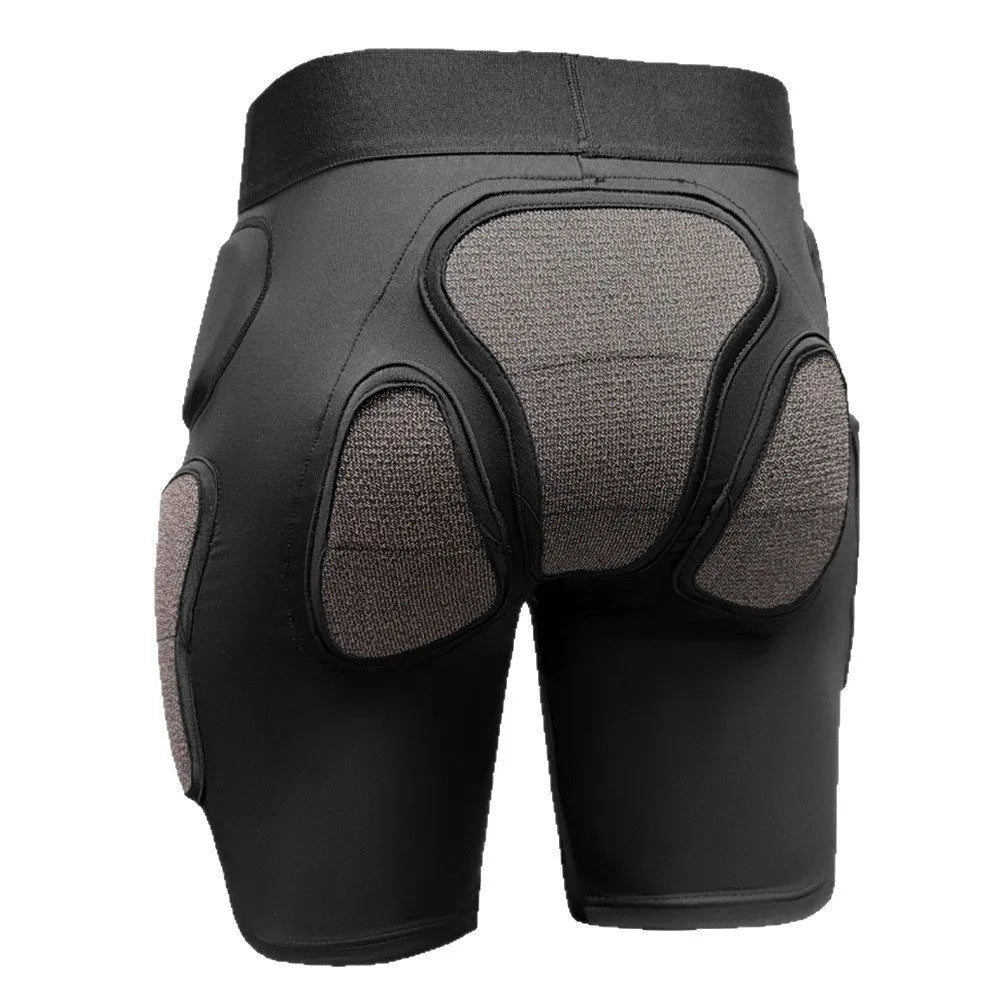 X-ray diffraction ski protective gear showing hip pads and knee pads for multiple sports protection