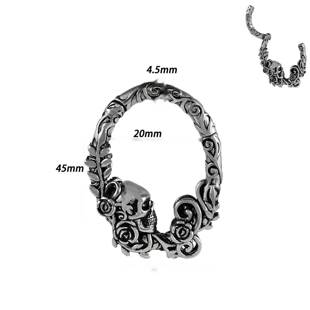 Copper geometric ear extender jewellery with sharp cone and round magnet design in style options 1-8
