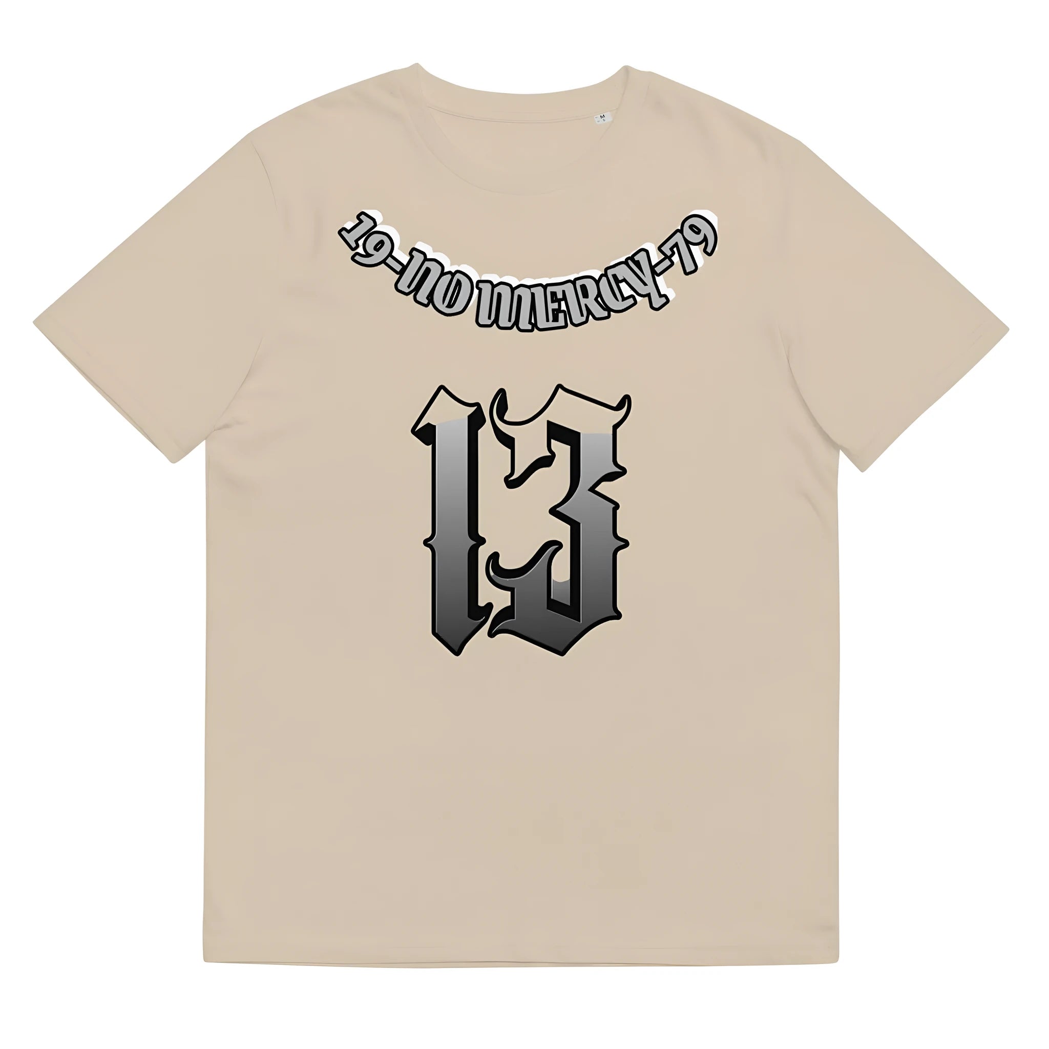 Summer loose fit cotton T-shirt in straight cut with round neck and short sleeves
