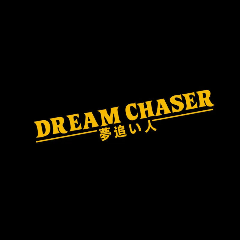 Dream Chaser design car rear window sticker in seven colour options on PET material
