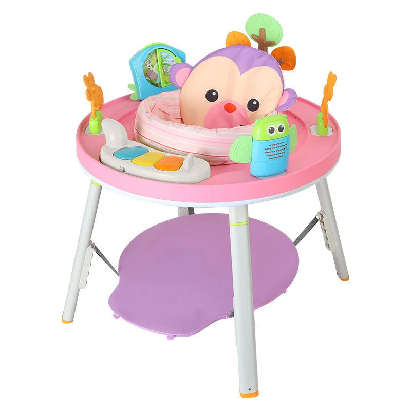 Three-in-one baby jumping chair with bouncing gymnastic rack in Yaya duck design with musical cushion