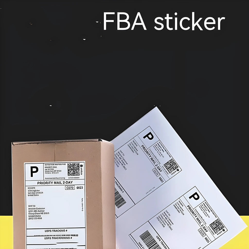 A4 paper FBA barcode labels showing multiple grid options for Amazon shipping and inventory labelling