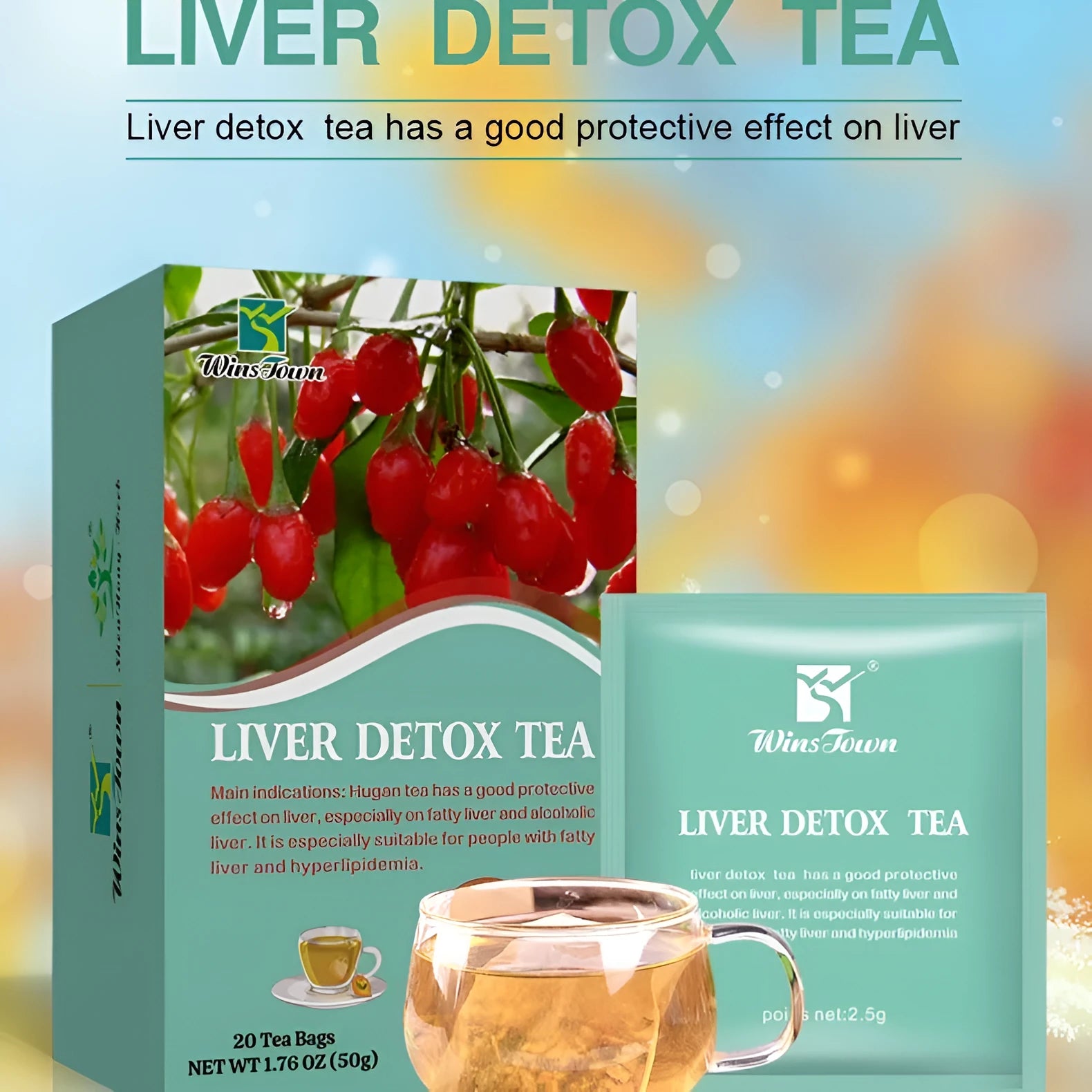 Box of herbal substitutional tea with medicine and food homology ingredients, 50g net content