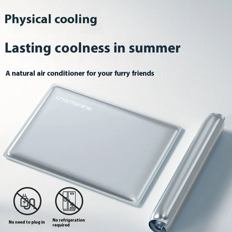 Dog cooling gel mat in sizes 30x40cm, 40x50cm, 50x60cm, and 60x90cm for small to large dogs