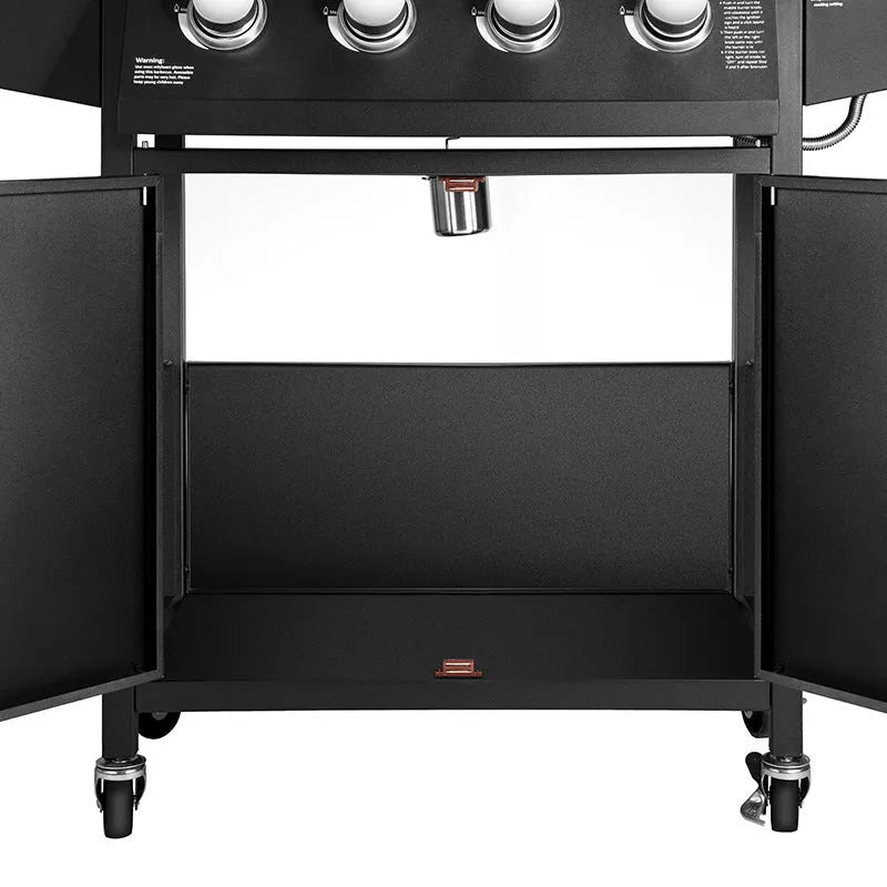 Home courtyard outdoor gas oven liquefied gas barbecue grill with plastic-sprayed finish and JK-004 grill rack