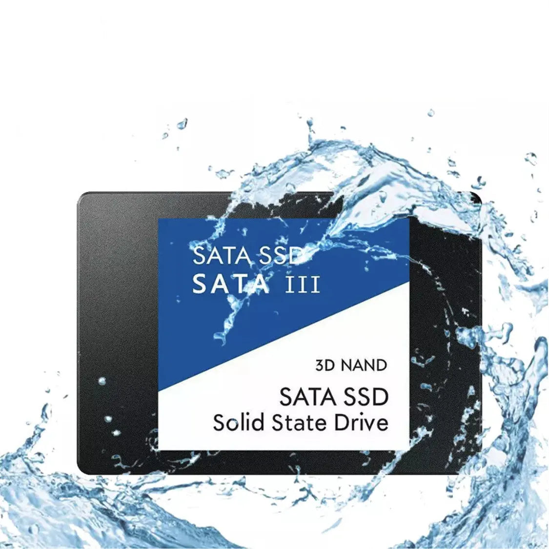 Blue notebook computer solid state drive with 520MB/s read speed in 1TB capacity
