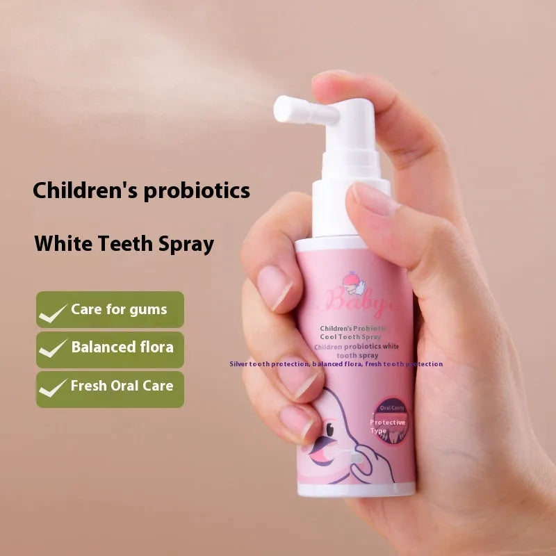 Children's probiotic white teeth cleaning spray bottle 40ml with anticavity properties