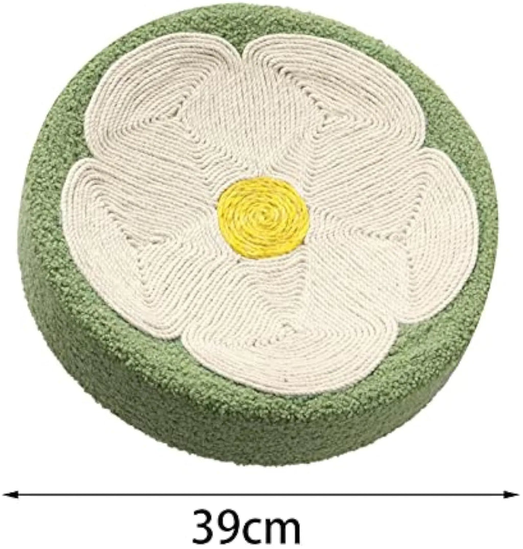 Green sisal cat scratcher bowl lounge bed measuring 39cm diameter