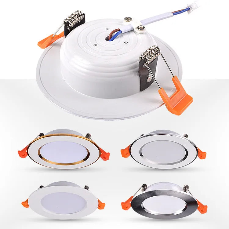 Anti-fog LED downlight with aluminium housing, straw hat style, 3000K-6000K colour temperature options