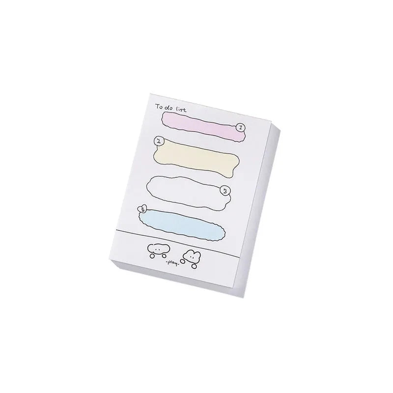 Cartoon hand account collage sticky notes in three sizes with animal designs