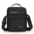 Men's waterproof nylon crossbody bag in green colour with adjustable shoulder strap