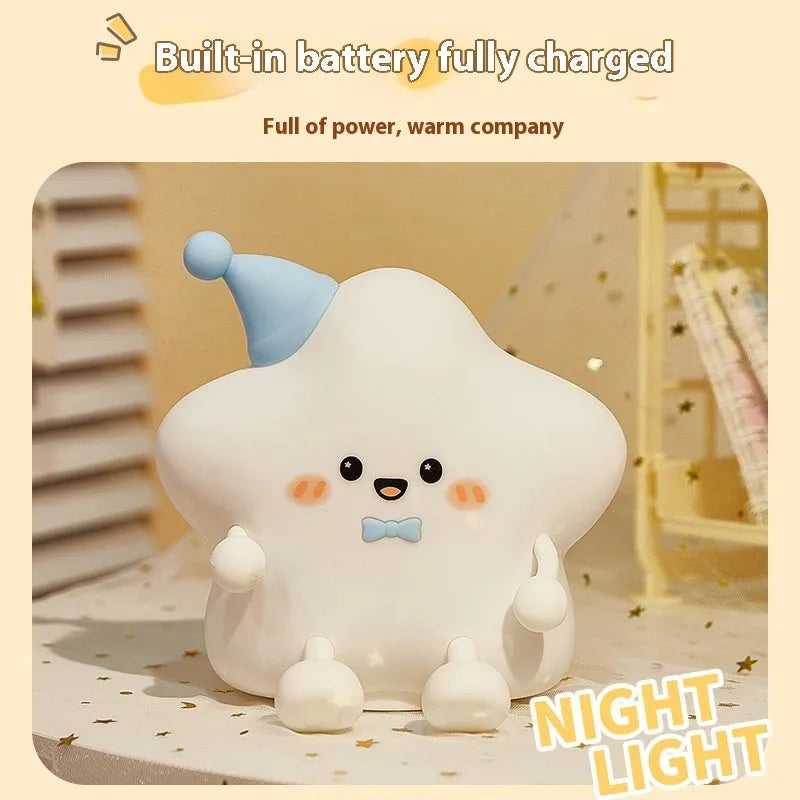 Cute Timing XINGX Pat night light in geometric cartoon style with 2W LED, 136x136x138mm, cord-free USB rechargeable