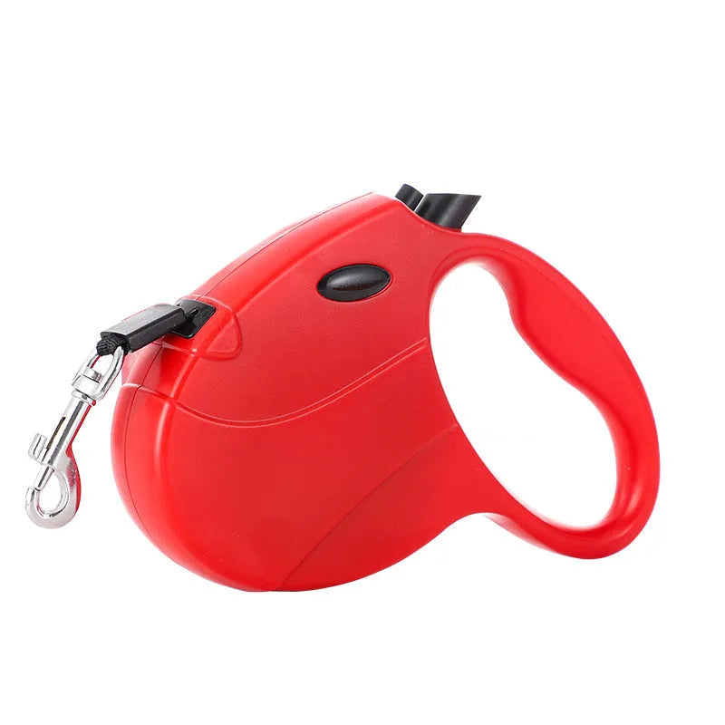 Automatic telescopic traction rope for pets in ABS plastic, 140x168mm, available in multiple colours including Footprint Black and Dog Head Sky Blue