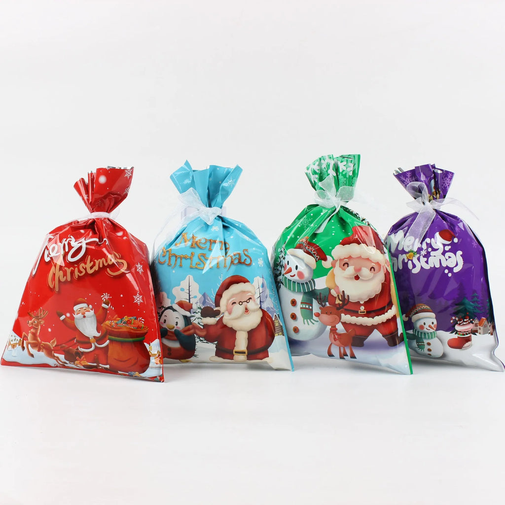 Christmas gift tying packing machine bag OPP aluminium PE 24x32cm sky blue design on white background