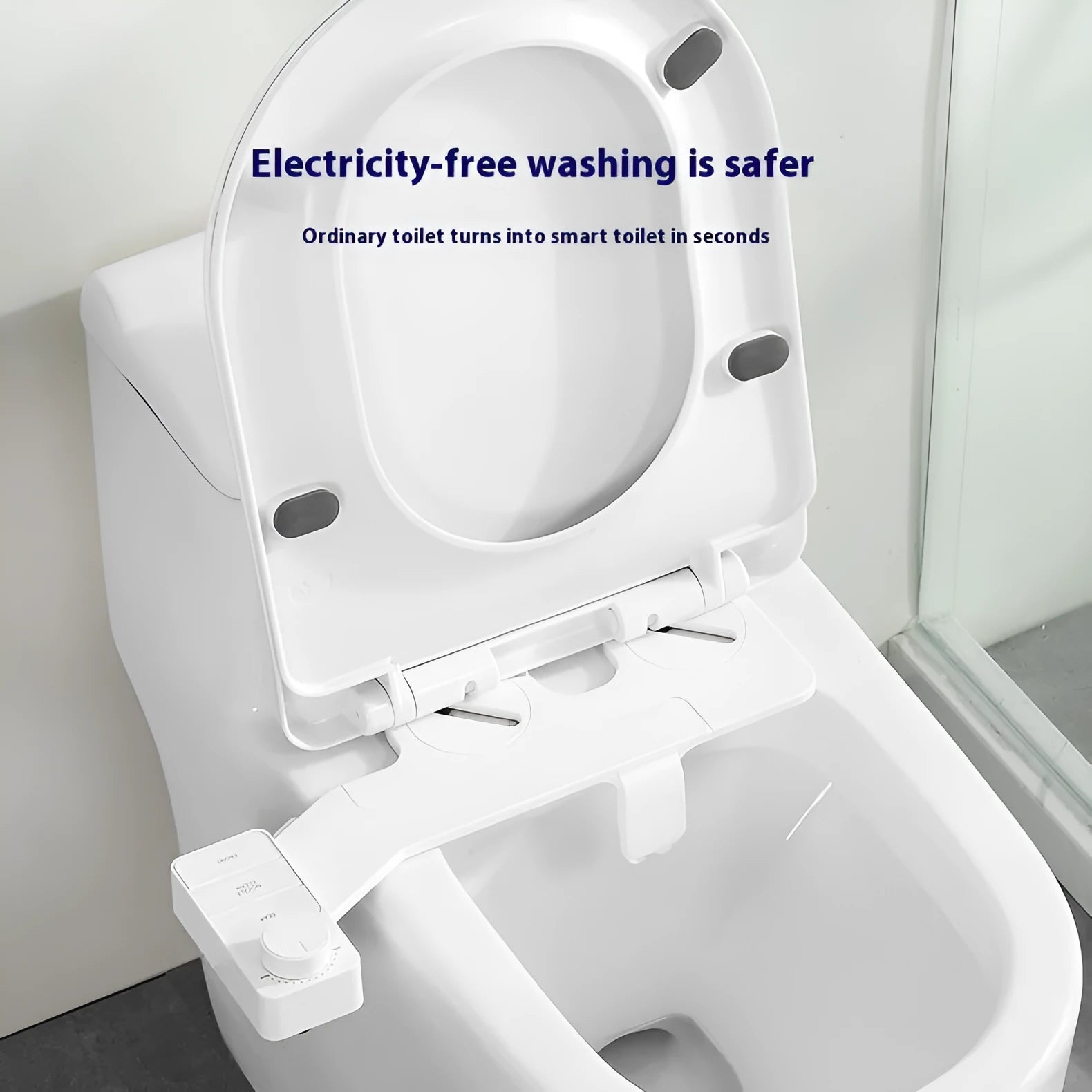 Pure white button wash butt-lifting tool with removable nozzle and split detachable design