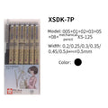 Pack of 7 Sakura Pigma Micron fine line drawing pens with assorted nib sizes from 0.2mm to 0.5mm and a pencil