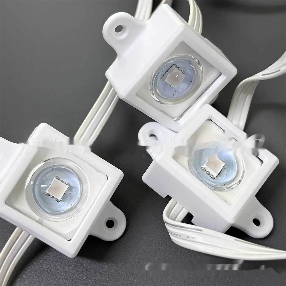 White plastic LED light protective lampshade bracket measuring 1.7cm by 6cm.