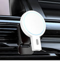 Magnetic wireless charger in black with PD fast charging support and compact design