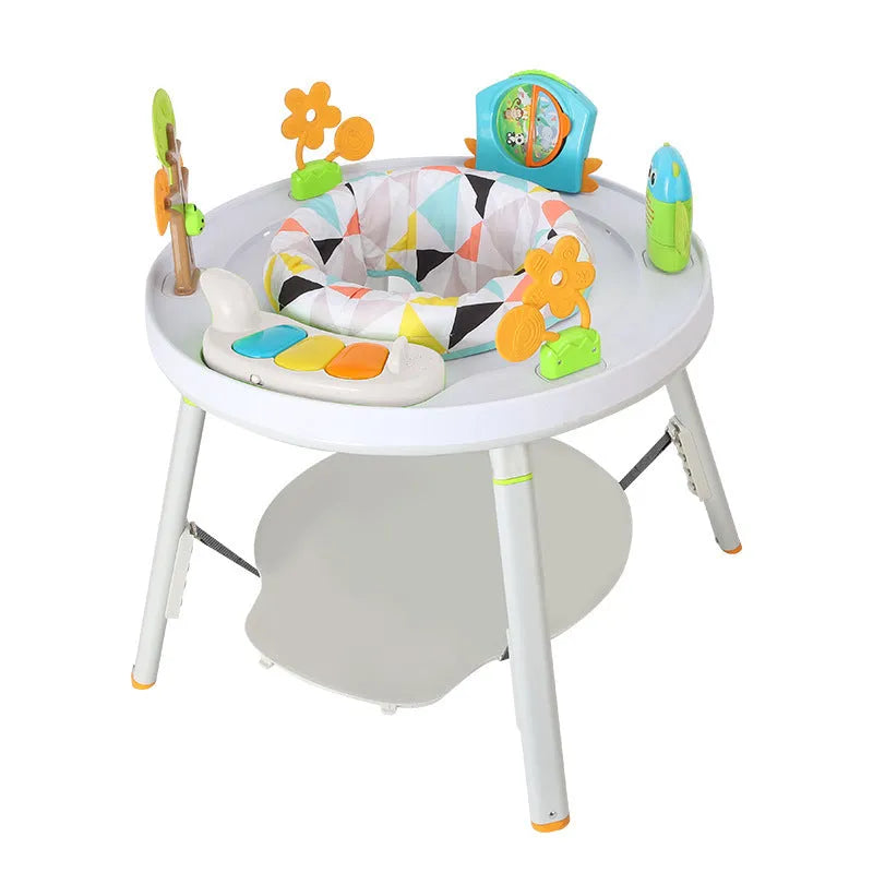 Three-in-one baby jumping chair with bouncing gymnastic rack in Yaya duck design with musical cushion
