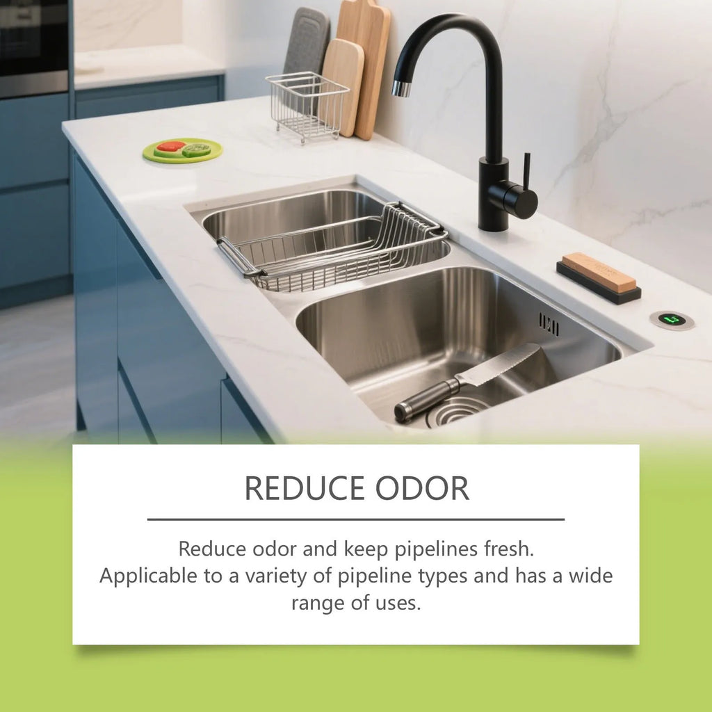 A 120g bottle of drain cleaning powder for unblocking sinks.