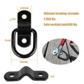 Black galvanised carbon steel floor hook with pull ring design for truck cargo securement