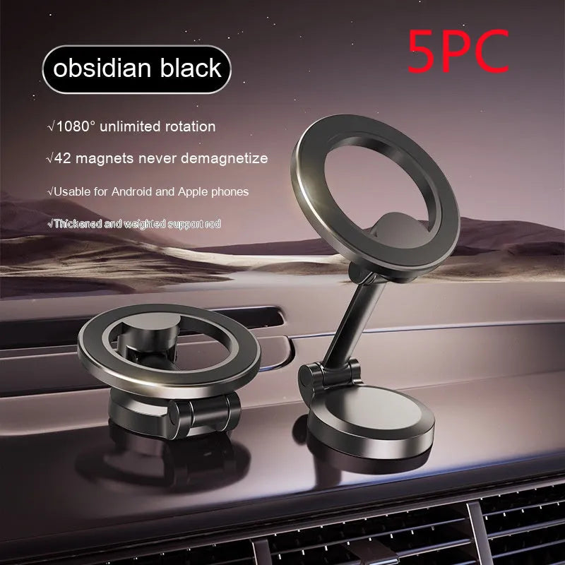 Qian Colour all-metal foldable magnetic car phone mount with strongest permanent magnet for dashboard use