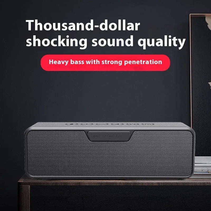 Portable Bluetooth speaker black 30W subwoofer 215x55x68mm outdoor waterproof