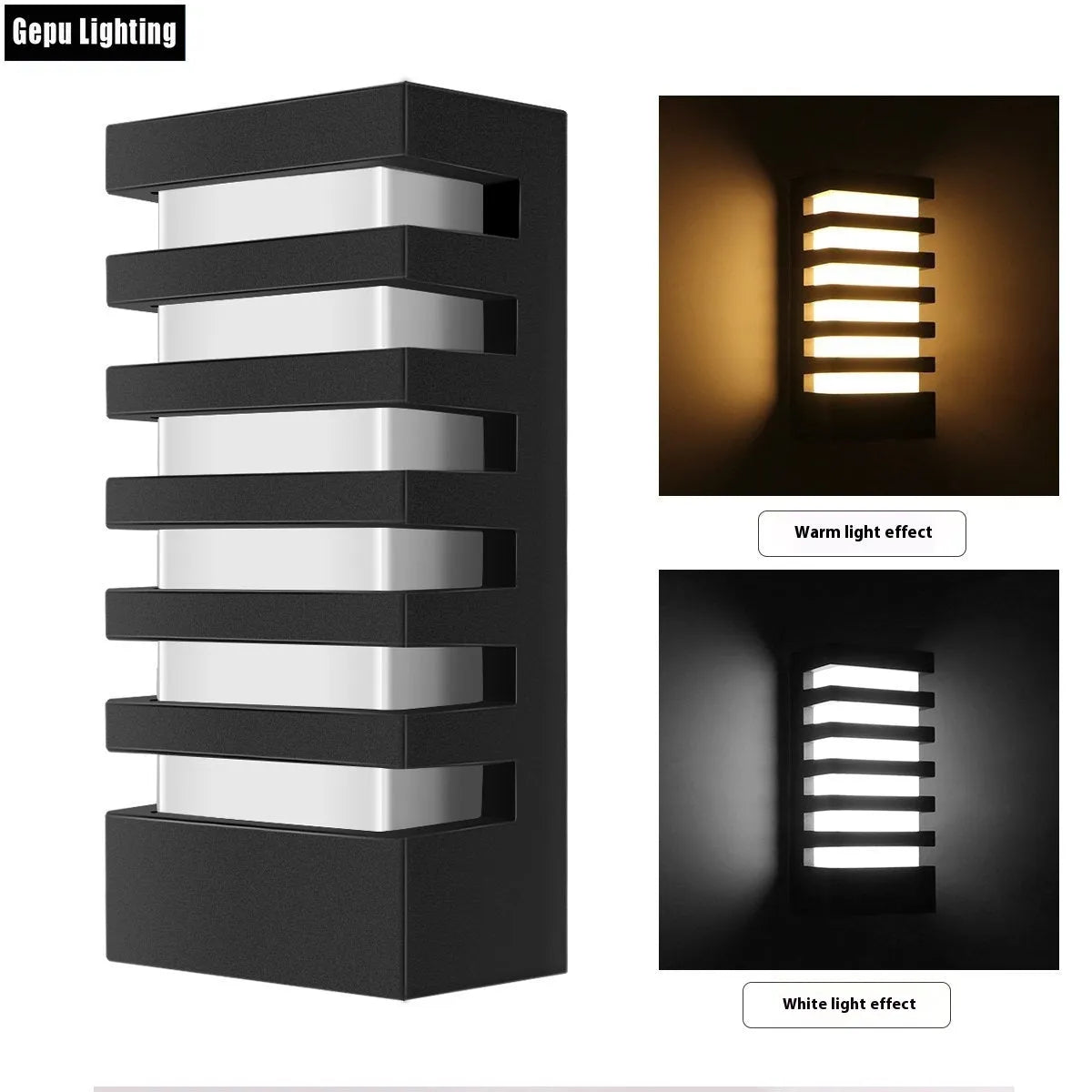 Modern aluminium outdoor wall lamp with minimalist design for garden or patio installation