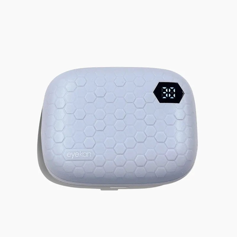 Automatic ultrasonic cleaning machine for invisible glasses in pearl white, blue, or pink colours
