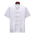 Men's Chinese style mulberry silk Tang suit in light green with traditional woven construction