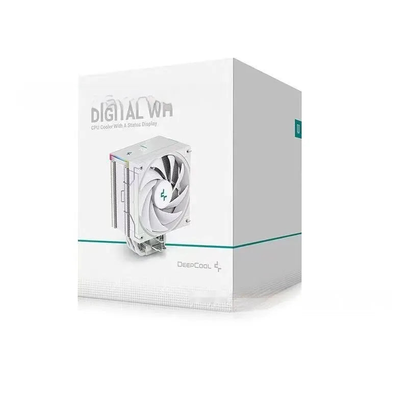 Deepcool AK Series twin tower CPU air cooler with digital temperature display in black or white