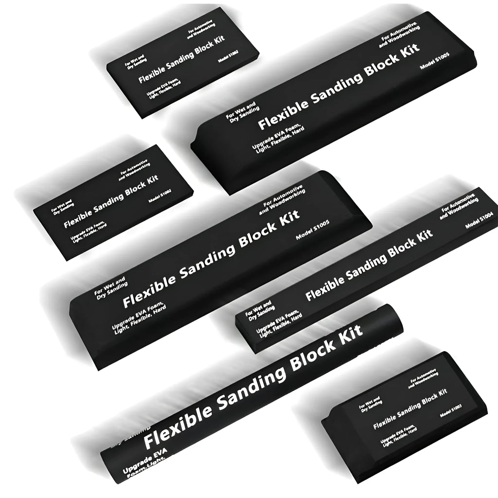 7 piece set of black EVA frosted metal blocks for 3D printing and model building