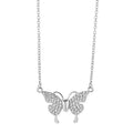 Women's magnetic butterfly clavicle chain necklace in twisted titanium steel design