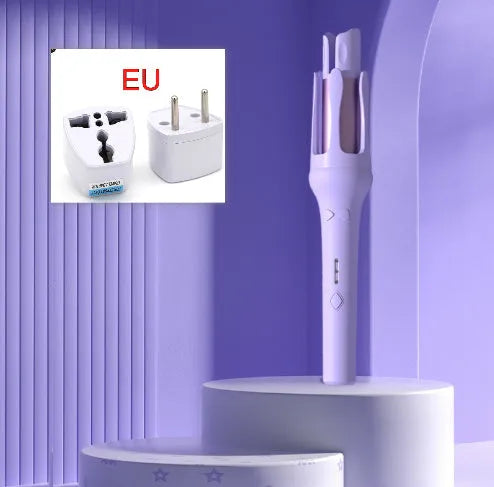 White brand automatic hair curler with 32mm barrel and choice of plug adapters