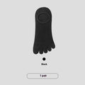 Men's five-finger invisible socks in modal fabric showing antibacterial and non-slip features