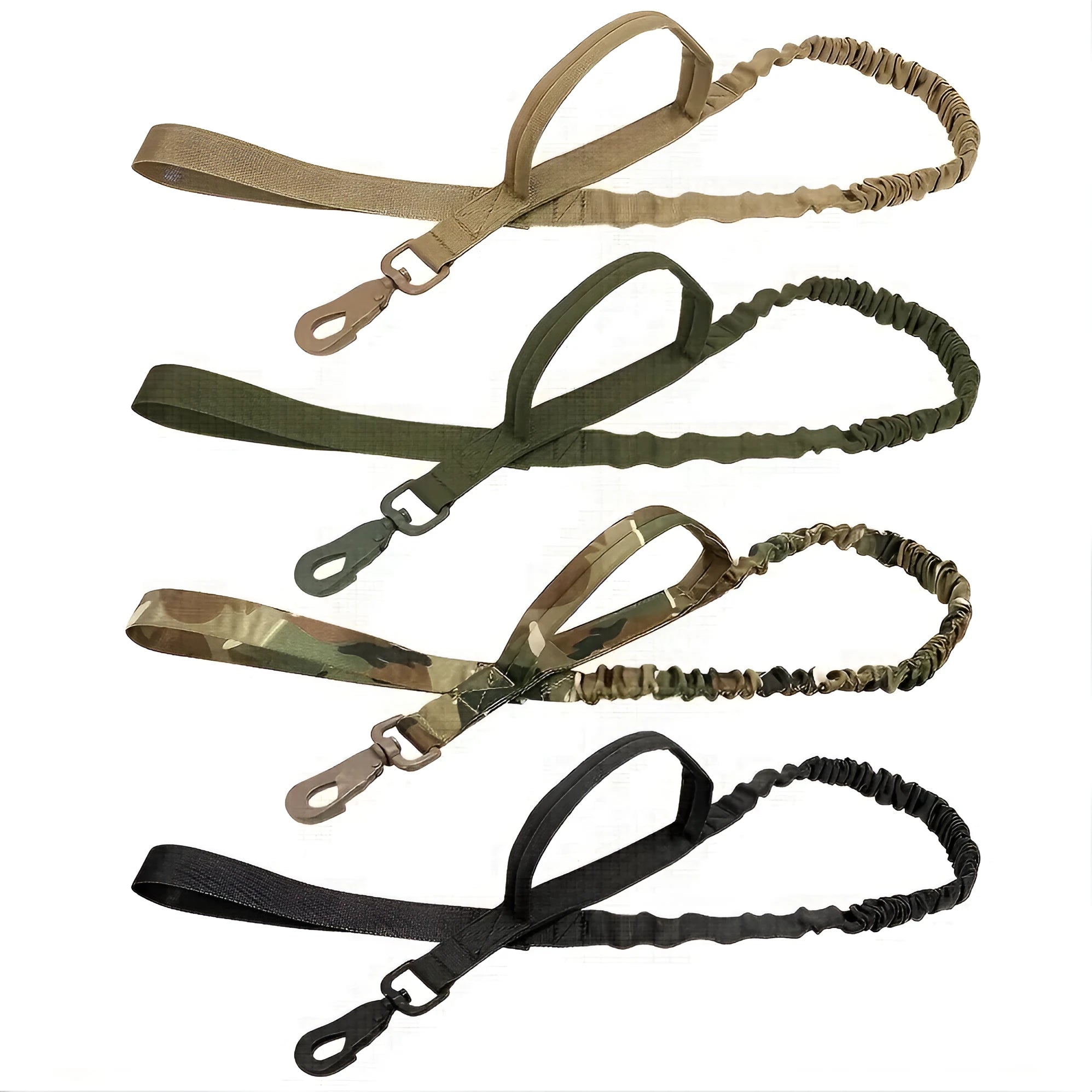 Retractable leash for large dogs in black with anti-burst technology on a grassy park background