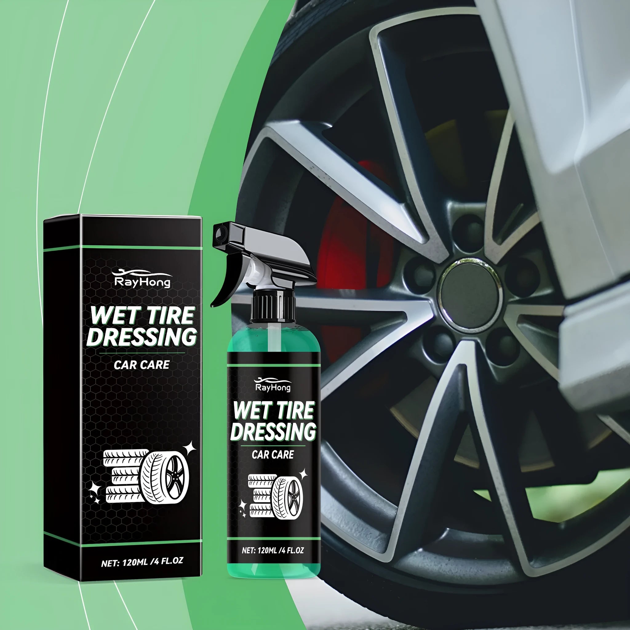 Car tyre protective agent 120ml bottle with silicone oil formula for cleaning and decontamination
