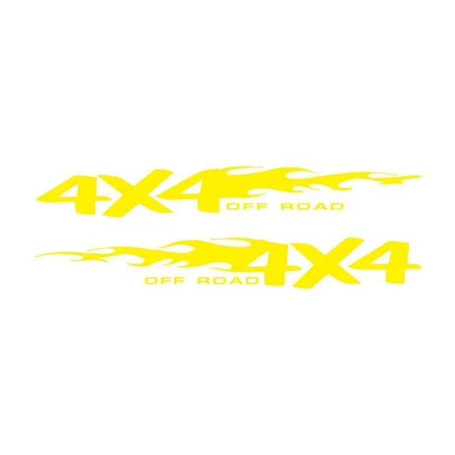 Fire totem striped design car body reflective sticker showing off-road styling on vehicle surface