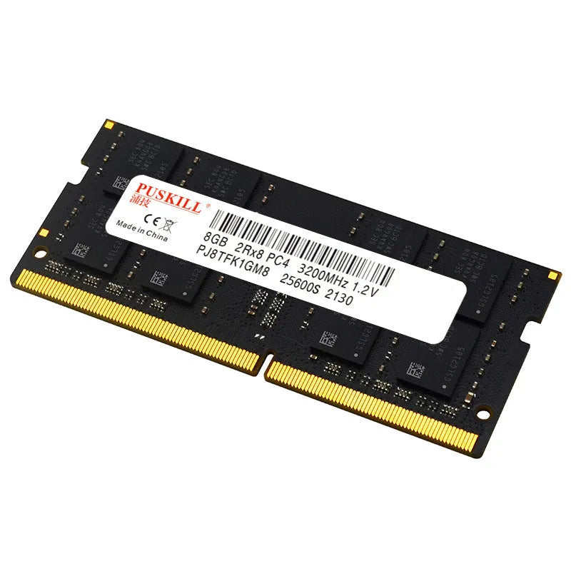 A single DDR4 SO-DIMM laptop memory module on a white background.