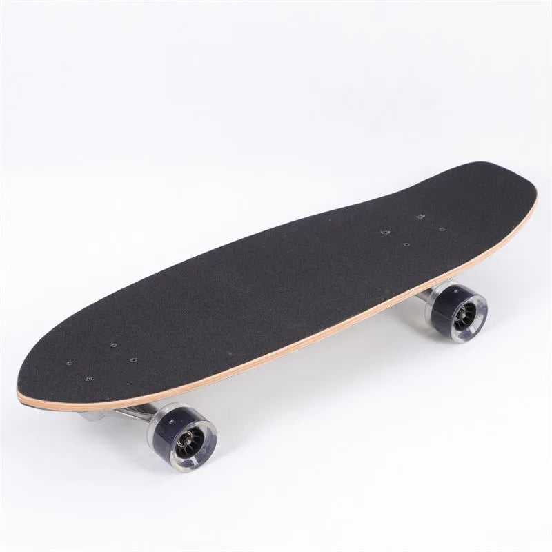 White street scooter with 31-inch maple wood deck for urban riding