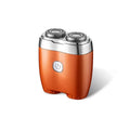 Portable floating double head electric shaver mini in silver with rechargeable base
