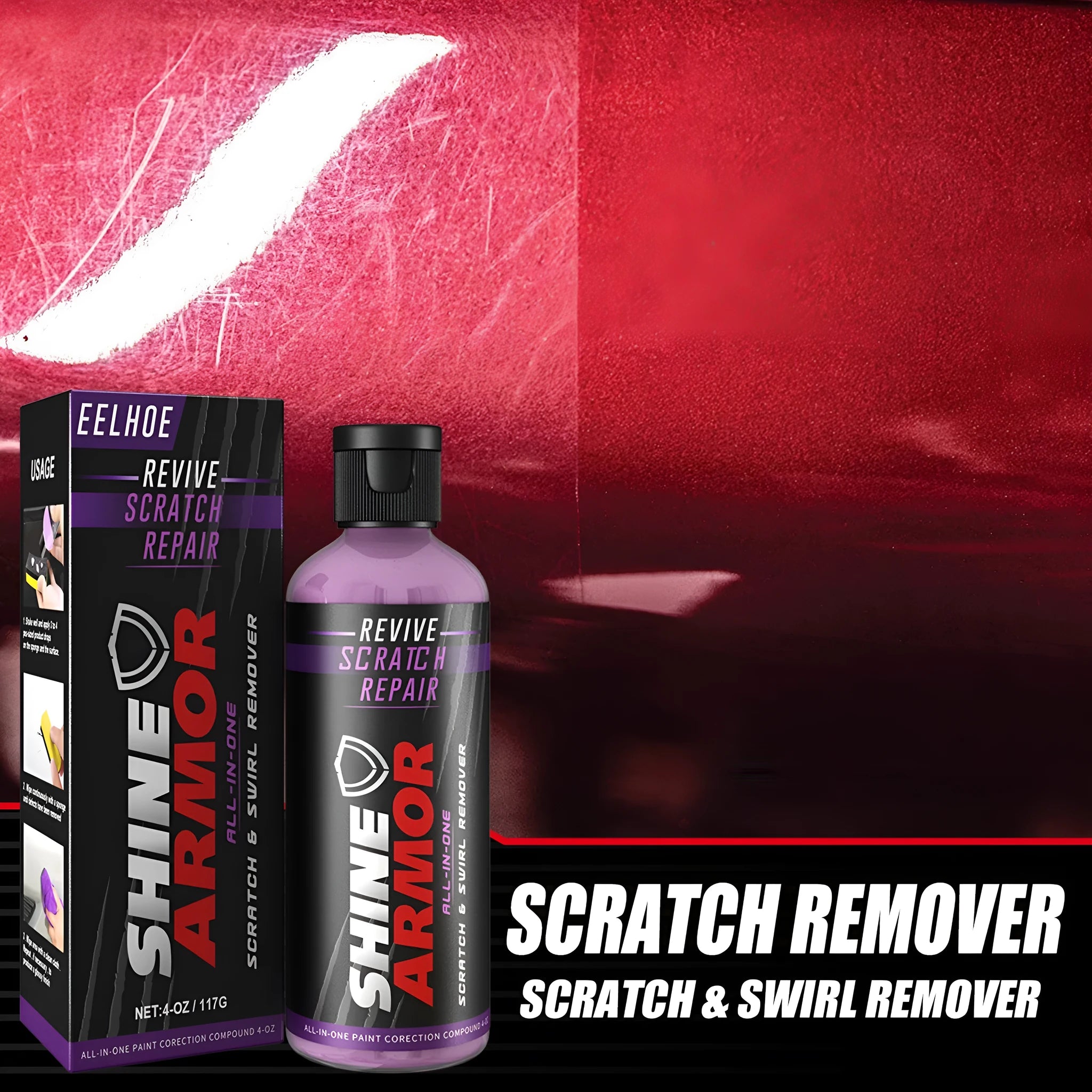 Car scratch remover kit 117g for small scratch and trace paint repair
