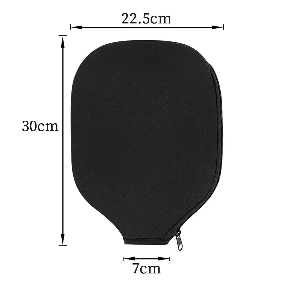 Black neoprene racket protective sleeve for table tennis equipment
